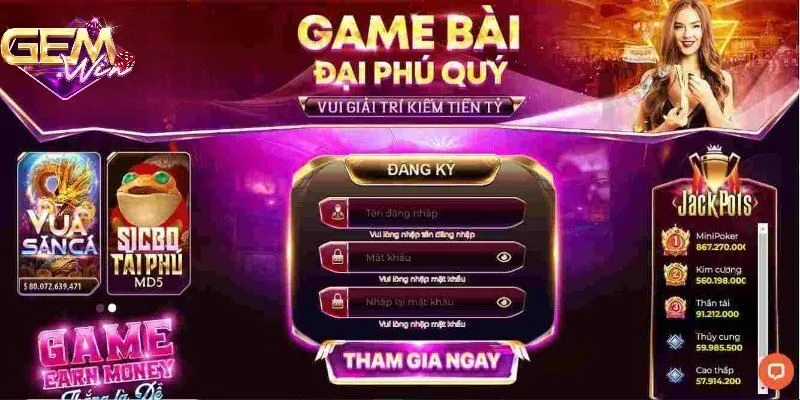 Cấu hình 3D tại sân chơi cá cược GEMWIN cực đỉnh